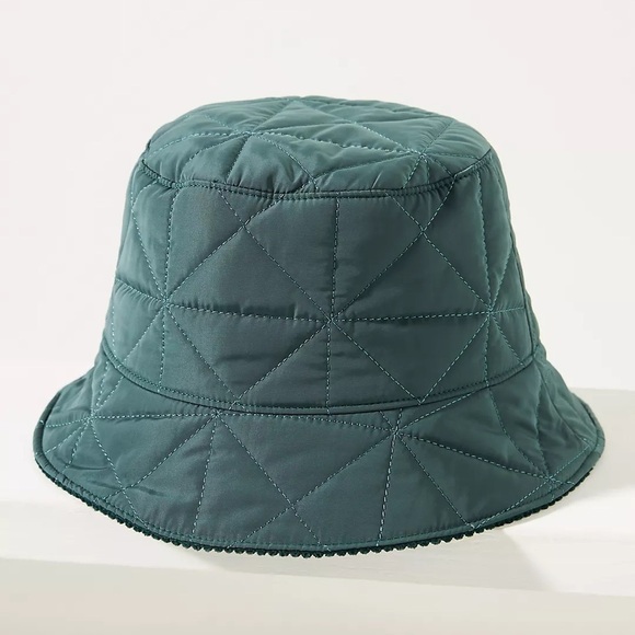NEW Wyeth at Anthropologie Quilted and Corduroy Reversible Bucket Hat - Picture 2 of 4